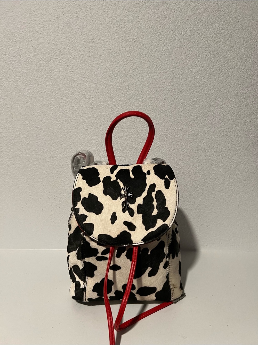Hair-On Cowhide Mini Leather Backpack – Genuine Leather Cow Print Bag